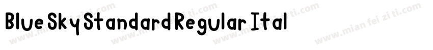 Blue Sky Standard Regular Italic字体转换